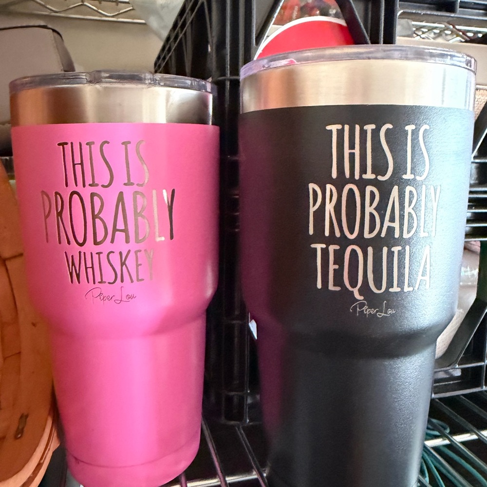 'This Is Probably' Insulated 32oz Tumblers SET - Pink & black